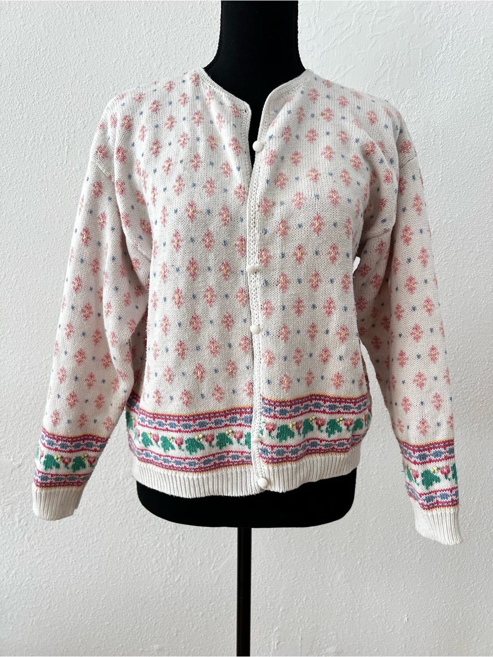Vintage Susan Bristol Knit Cardigan Pastel Coastal Feminine Dainty Coquette S